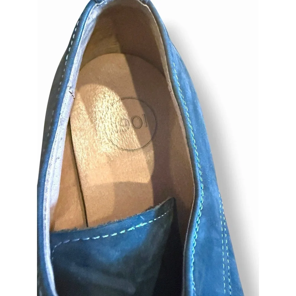 1901 Men's Oxford Dress Shoes Size 11 Blue Leather Derby Lace Up Casual Business